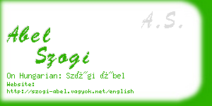 abel szogi business card